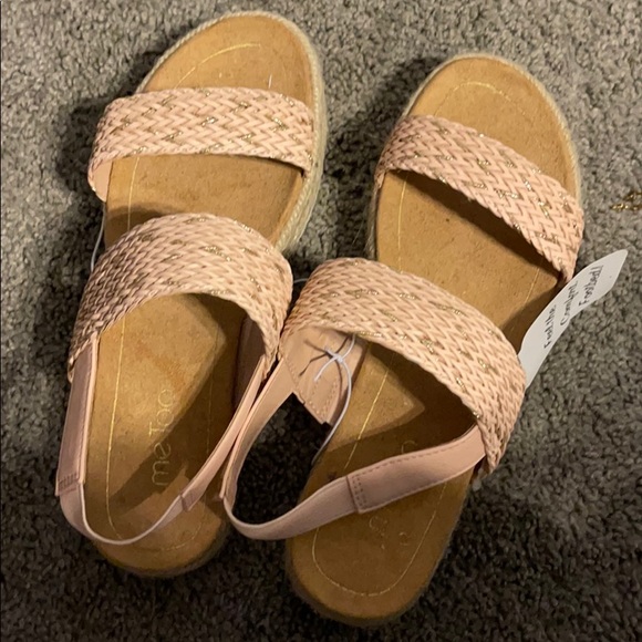 me too Shoes - Tweed pink/gold a trap sandal